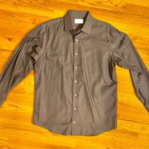 Brown Dress Shirt with Long Sleeves and Collar